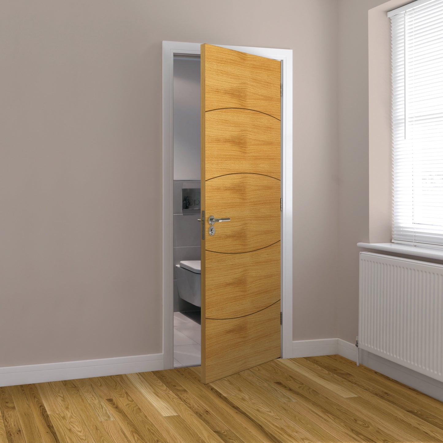 Image for JB Kind Oak Sol Pre-Finished Internal Fire Door