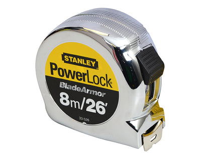 Stanley Tools PowerLock® BladeArmor® Pocket Tape 8m/26ft (Width 25mm)