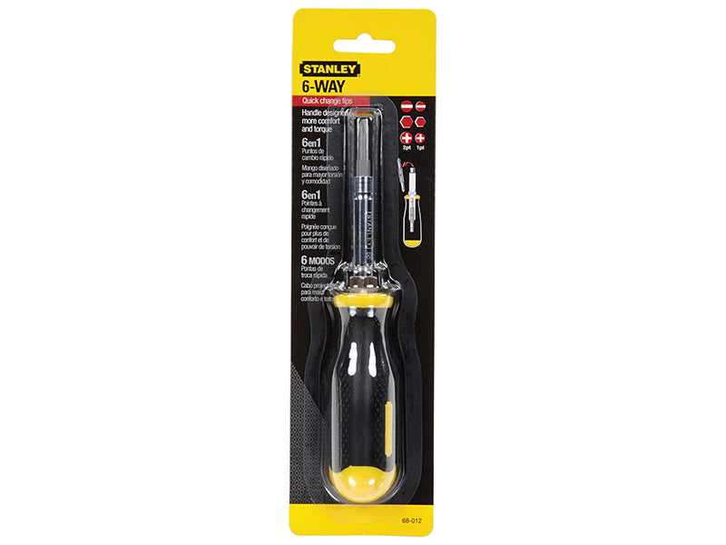 Stanley Tools 6 Way Screwdriver Carded