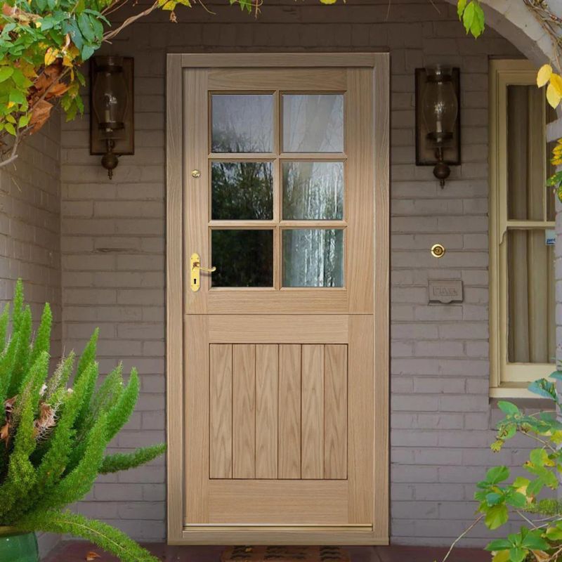 LPD Stable Door Oak 6 Glazed Panel External