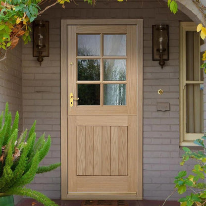 LPD Stable Door Oak 6 Glazed Panel External