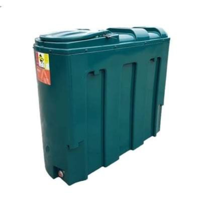 Superslim Bunded Oil Tank - Green 1000 Litre