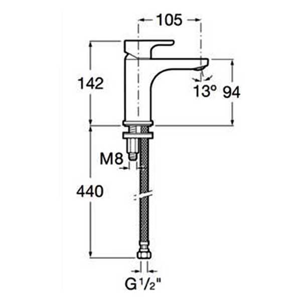 Image for Roca Victoria V2 Smooth Body Basin Mixer