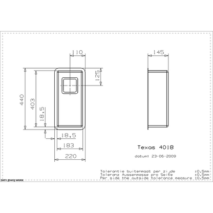 Reginox Texas 18x40 Integrated Stainless Steel Kitchen Sink