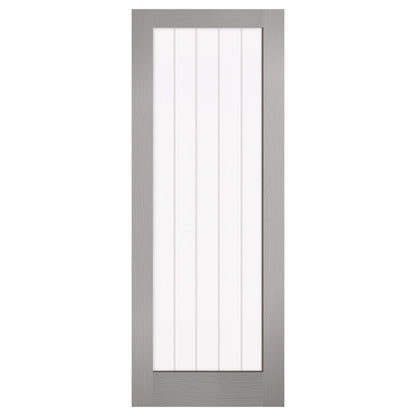 LPD 1L Textured Vertical Grey Pre-Finished Internal Glazed Door - 78in x 27in x 35mm (1981 x 686mm)
