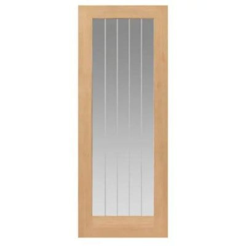 JB Kind Cottage Thames Oak 1 Light Panel Glazed Internal Door - 1981mm x 610mm