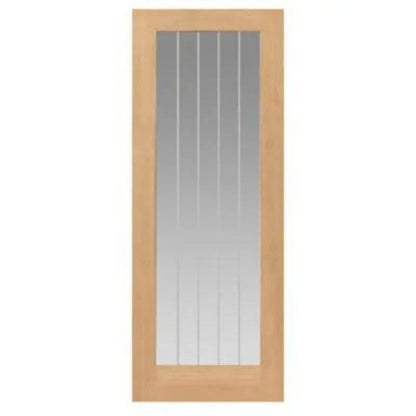 JB Kind Cottage Thames Oak 1 Light Panel Glazed Internal Door - 1981mm x 610mm