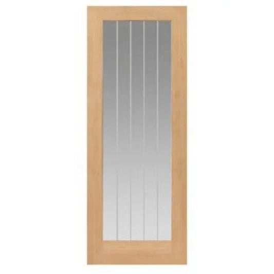 JB Kind Cottage Thames Oak 1 Light Panel Glazed Internal Door - 1981mm x 610mm