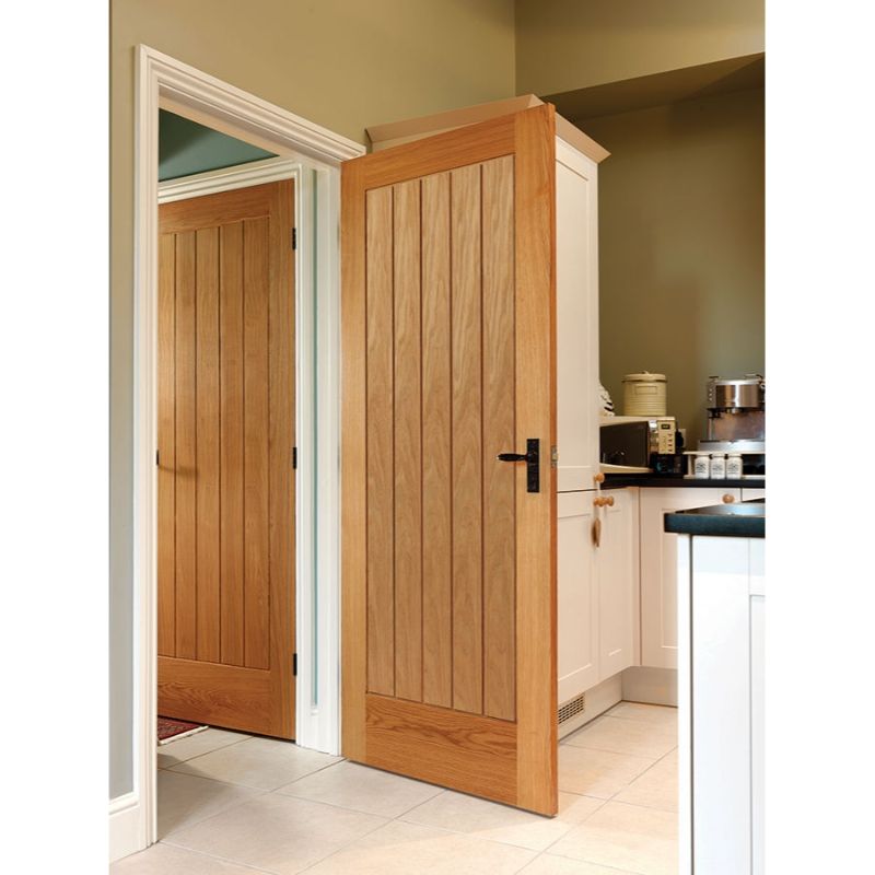 JB Kind Oak Cottage Thames Unfinished Internal Door 2040 X 826 X 40mm