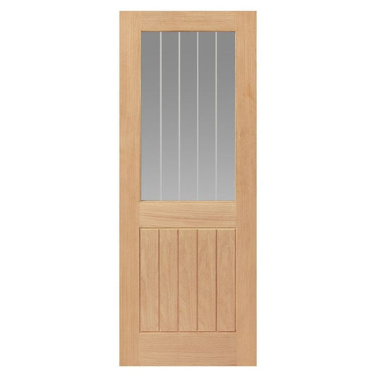 Thames 1/2 Light Oak Internal Door - 1981 x 686 x 35mm 