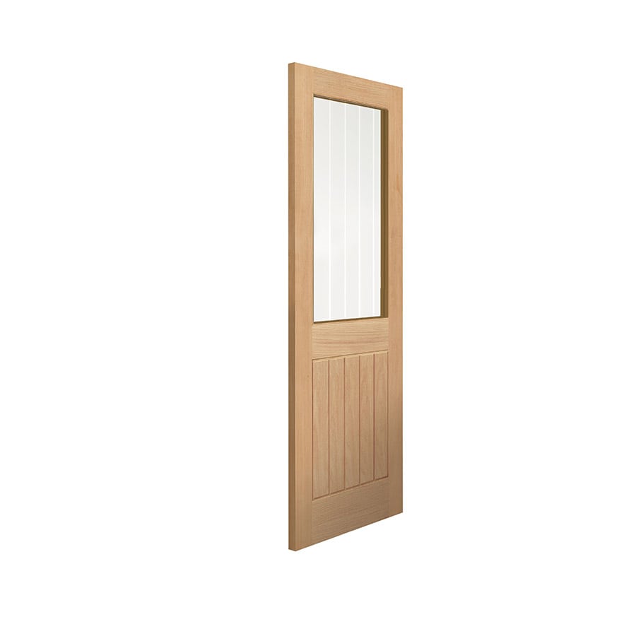 JB Kind Oak Cottage Thames 1/2 Light Internal Door Unfinished