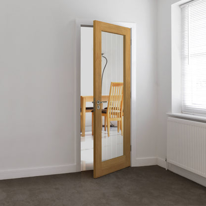 Image for JB Kind Oak Cottage Thames 1 Light Glazed Internal Door Pre Finished