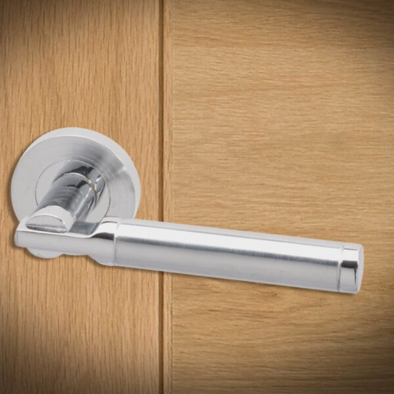 XL Joinery Tiber Bathroom Door Handle Pack With Lock 75mm Latch