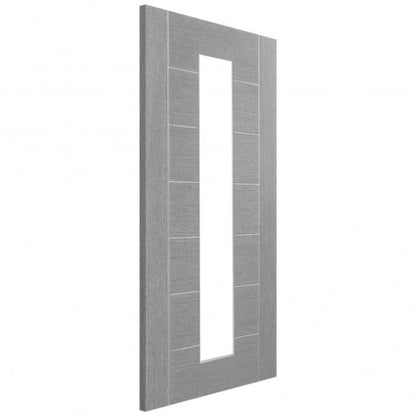 XL Joinery Palermo Pre-Finished Light Grey Door with Clear Glass 2040 x 726 x 40mm