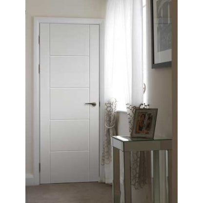 JB Kind River White Modern Tigris Pre-Finished Internal Door-78in x 27in x 35mm (1981 x 686mm)