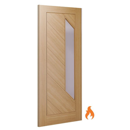 Deanta Torino Prefinished Glazed Interior Oak Fire Door