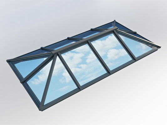 Image for Atlas Traditional Roof Lantern Window Active Blue Double Glazed - Grey/Grey