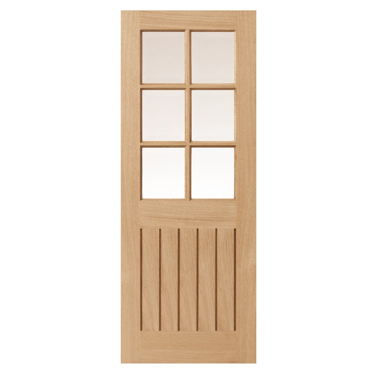 JB Kind Oak Cottage Tutbury Glazed Pre-Finished Internal Door-78in x 27in x 35mm (1981 x 686mm)