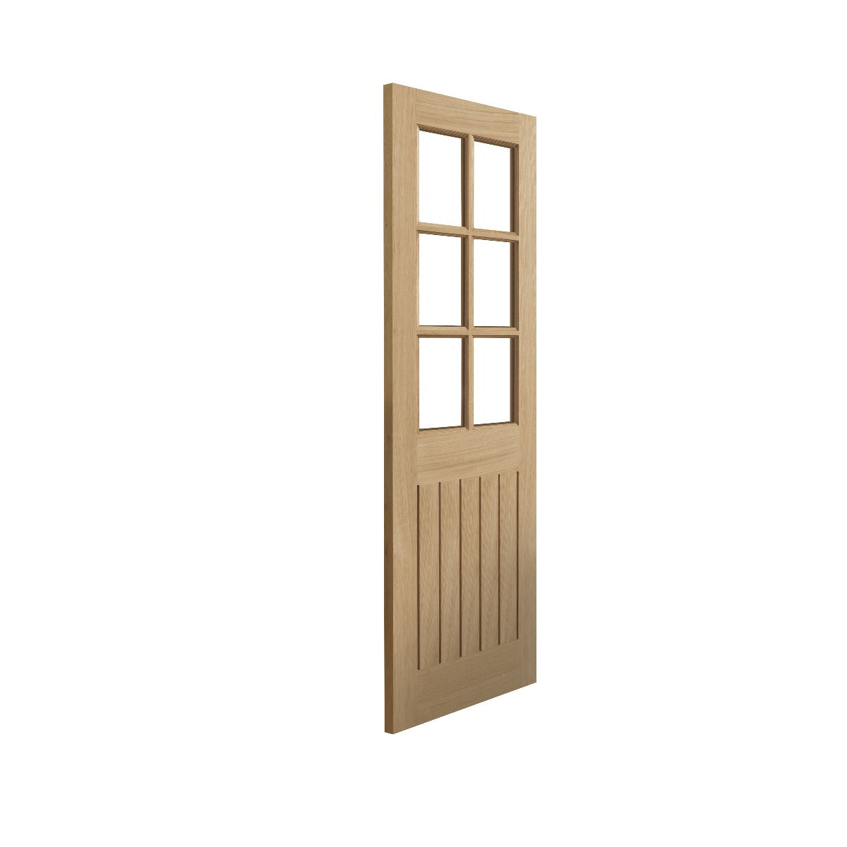 JB Kind Oak Cottage Tutbury Glazed Pre-Finished Internal Door-78in x 33in x 35mm (1981 x 838mm)