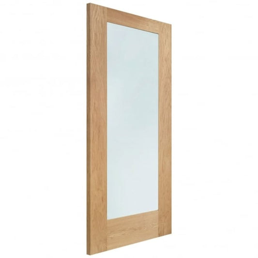 Image for XL Joinery Pattern 10 Internal Oak Door with Clear Glass 1981 x 306 x 35mm (12")