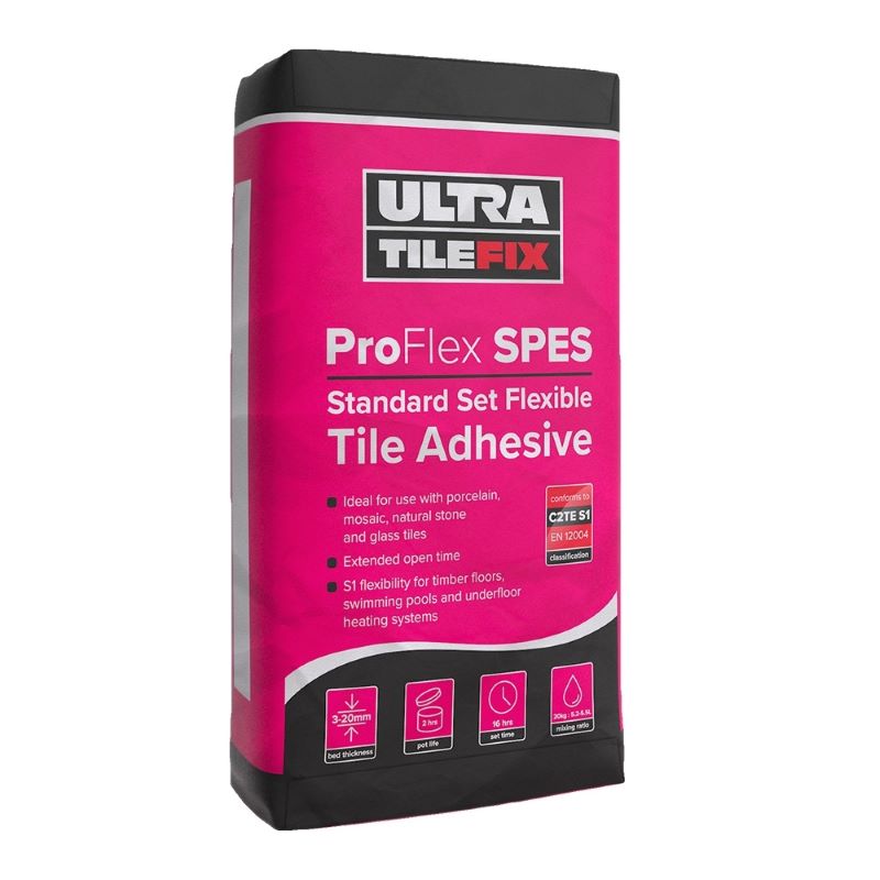 Ultra Tile 20Kg ProFlex SPES S1 Flexible Standard Set Adhesive - All Colours