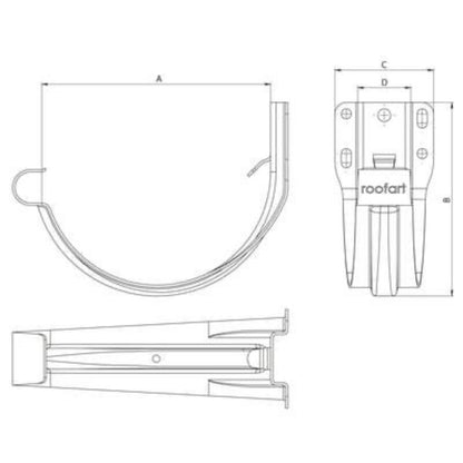 Roofart Universal Fascia Bracket - Full Range