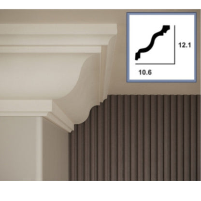 Kovex Classic Cornice Molding CC43 x 2.44m (Pack of 7 Lengths)