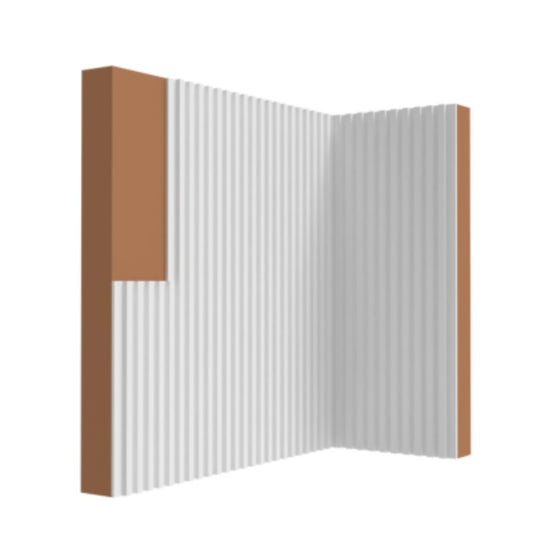 Kovex Slatted Wall Panel SWP1 1220mm x 2600mm (Pack of 19 Panels) - White