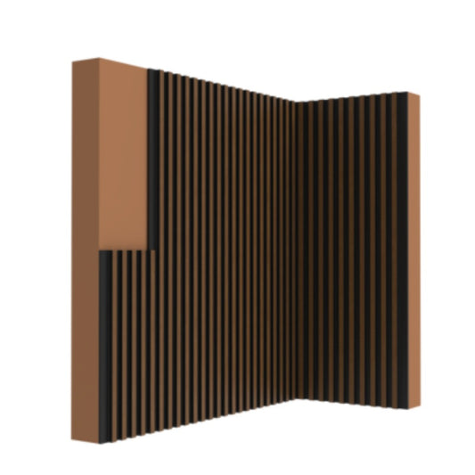 Kovex Slatted Wall Panel SWP2 1220mm x 2600mm (Pack of 19 Panels) - Walnut