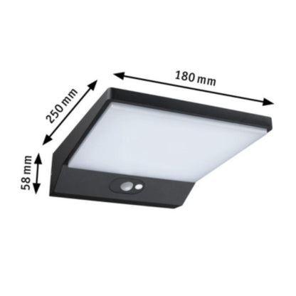 Outdoor Solar Wall Lamp 5W IP44 3000K Alu Motion Detector