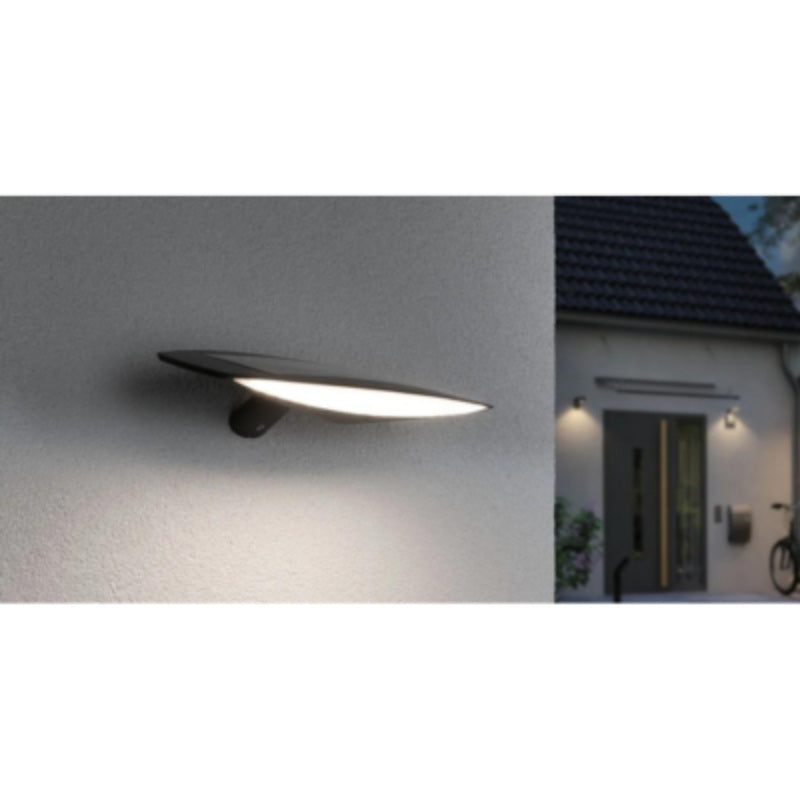 Outdoor Solar Wall Luminaire Kiran IP44 3000K 600lm Motion Sensor 