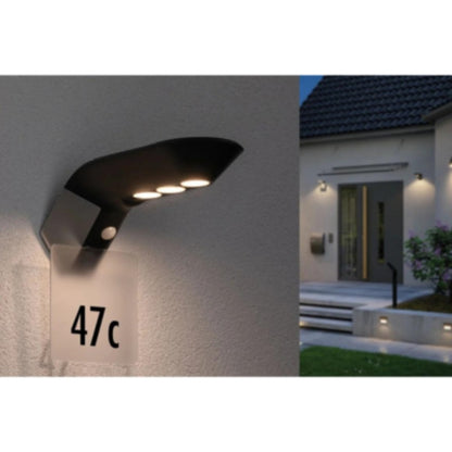 Outdoor Solar Wall Luminaire Soley IP44 House Number Accessoires