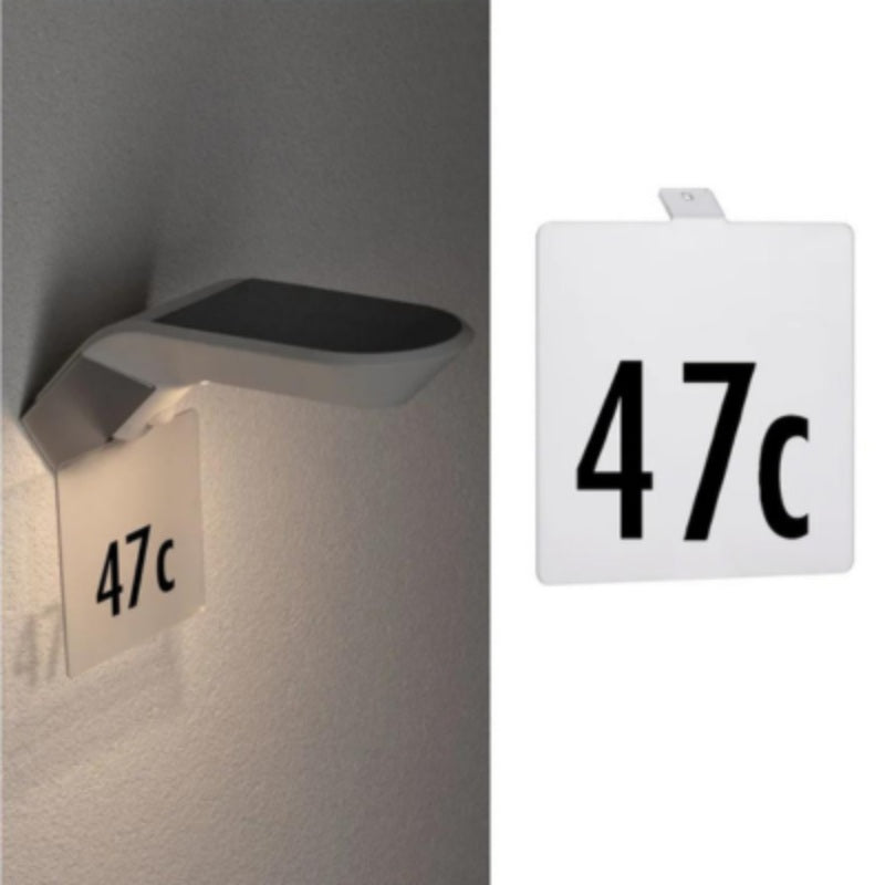 Outdoor Solar Wall Luminaire Soley IP44 House Number Accessoires