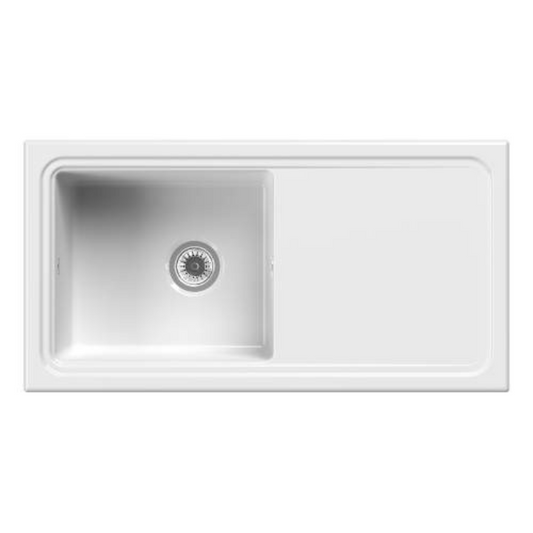 Reginox RL504CW 1 Bowl White Ceramic Kitchen Sink