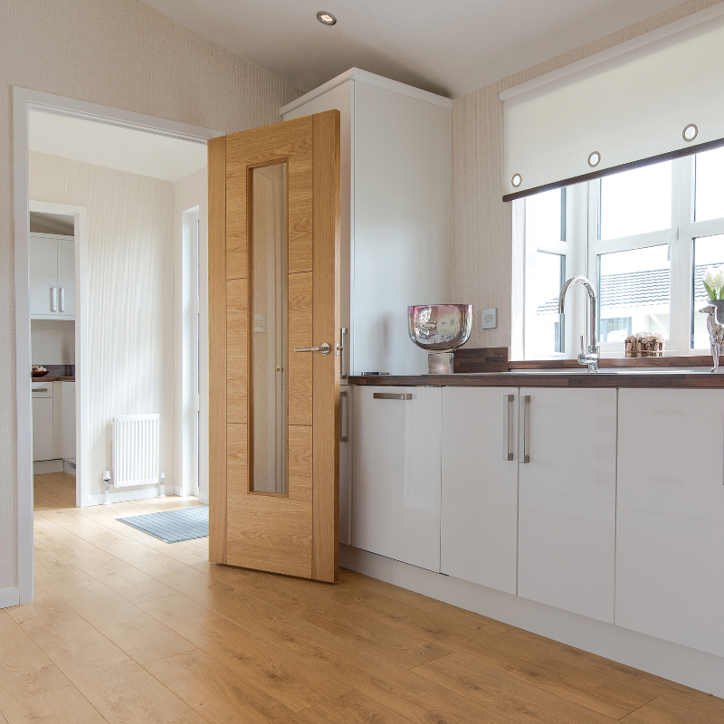 JB Kind Mistral Oak Glazed Pre-Finished Internal Door