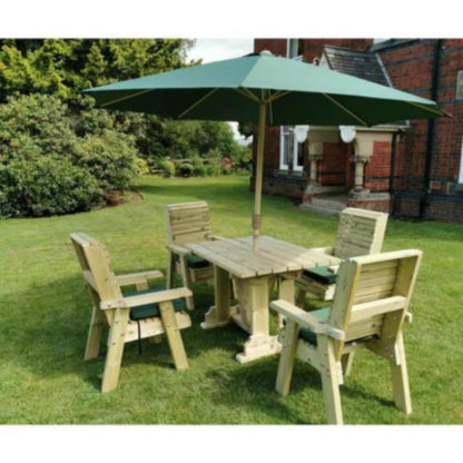 Churnet Valley Ergo 4 Seat Table Set (4 Chairs)