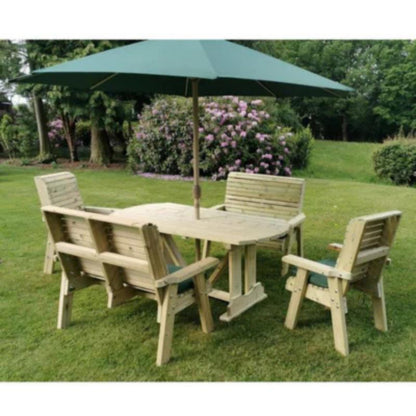 Churnet Valley Ergo 6 Seat Table Set (2 Chairs and 2 Benches)