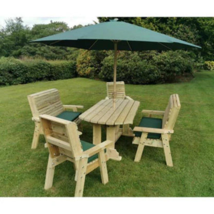 Churnet Valley Ergo 6 Seat Table Set (2 Chairs and 2 Benches)