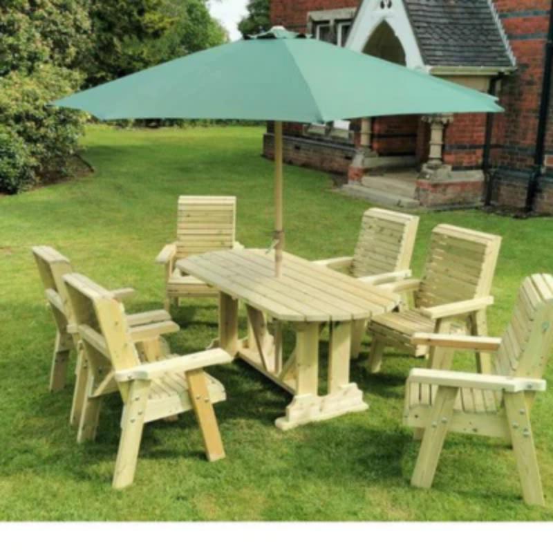 Churnet Valley Ergo 6 Seat Table Set (6 Chairs)