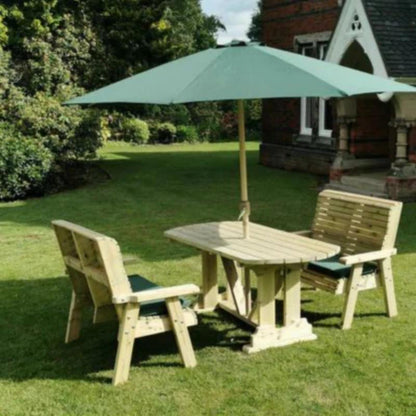 Churnet Valley Ergo 4 Seat Table Set (2 Benches)