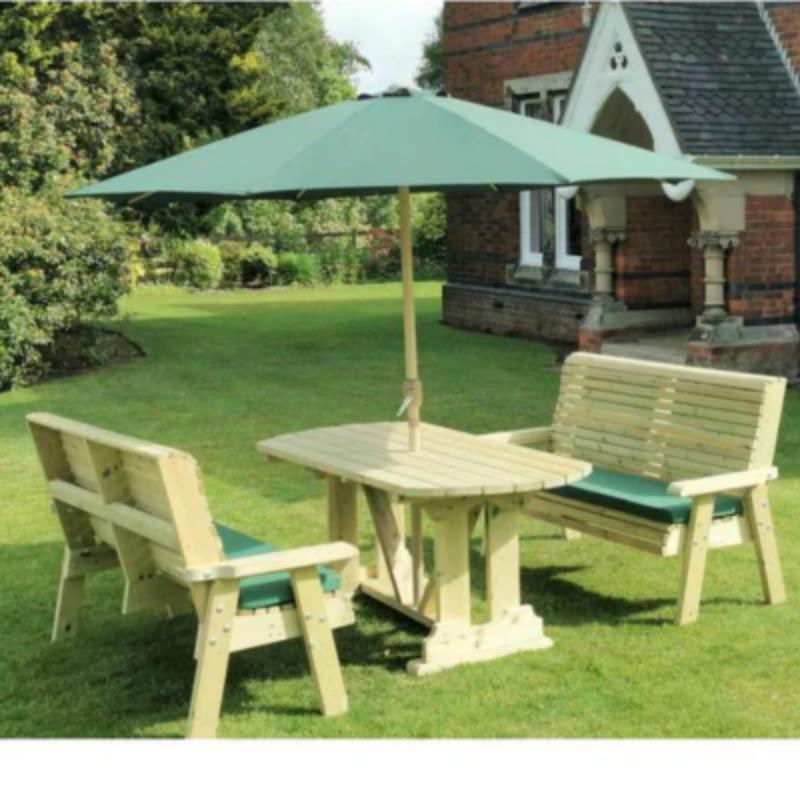 Churnet Valley Ergo 6 Seat Table Set (3 Benches)