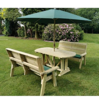 Churnet Valley Ergo 6 Seat Table Set (3 Benches)