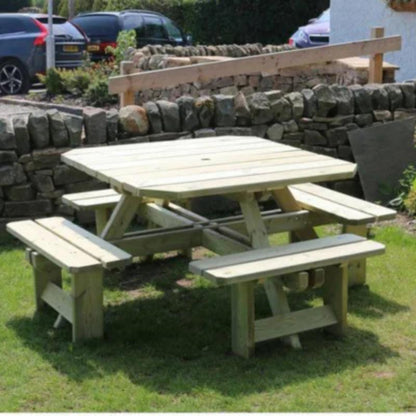 Churnet Valley Westwood Square 8 Seat Picnic Table