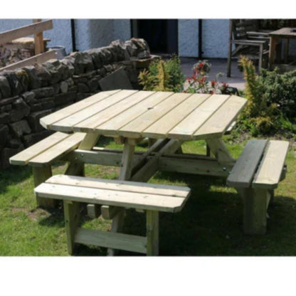 Churnet Valley Westwood Square 8 Seat Picnic Table