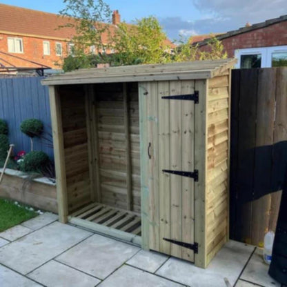 Churnet Valley Heavy Duty Logstore With Tool Shed 6ft x 6ft