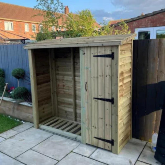 Churnet Valley Heavy Duty Logstore With Tool Shed 6ft x 6ft