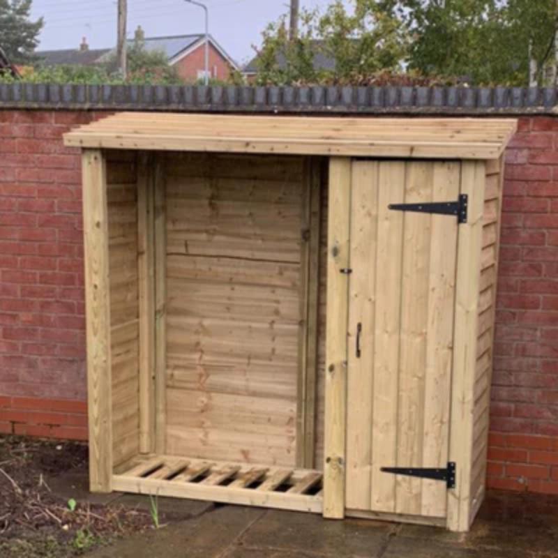 Churnet Valley Heavy Duty Logstore With Tool Shed 6ft x 6ft