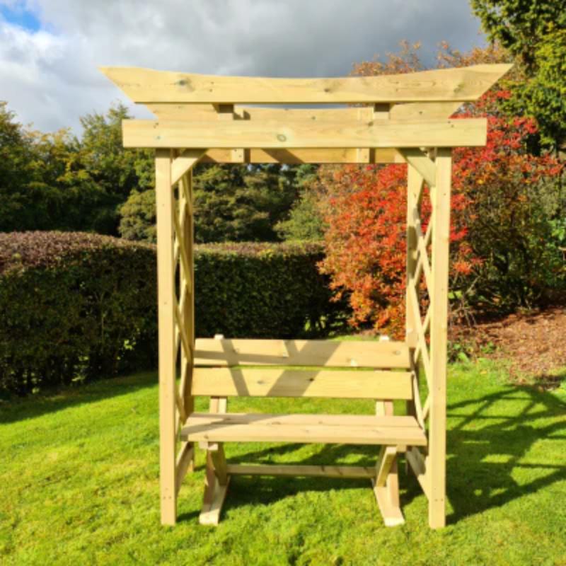 Churnet Valley Tokyo Arch 4ft with Churnet Valley Ashcombe Bench