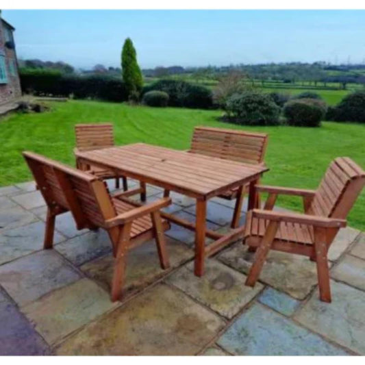 Churnet Valley 6 Seater Set (2 Chairs and 2 x Benches)