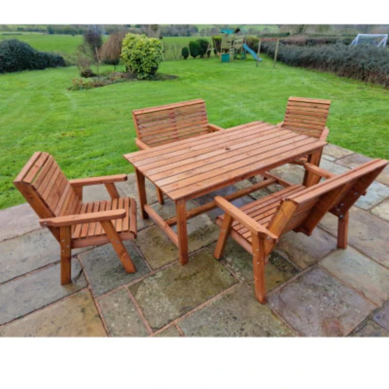 Churnet Valley 6 Seater Set (2 Chairs and 2 x Benches)